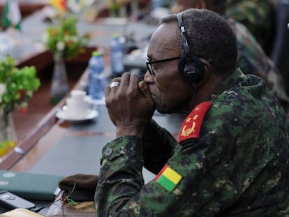 Military personnel attend the meeting of the ECOWAS Committee of Chiefs of Defense as they make plans to deploy the ECOWAS standby force to the Republic of Niger, in Accra, Ghana, August 18, 2023.