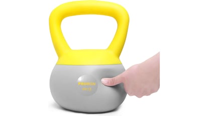 Kettlebell con relleno de arena y mango antideslizante, distintos pesos