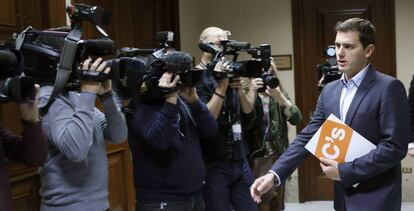 Albert Rivera, en el Congreso de los diputados.