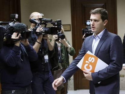 Albert Rivera, en el Congreso de los diputados.