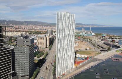Sede de Telef&oacute;nica en Barcelona, que desde el lunes y hasta el jueves se convierte en la capital mundial del m&oacute;vil.  