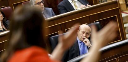 José Ignacio Wert, durante la sesión de control en el Congreso.