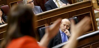 Jos&eacute; Ignacio Wert, durante la sesi&oacute;n de control en el Congreso.