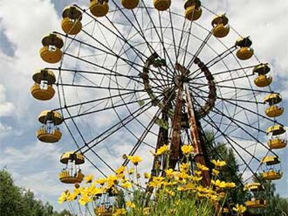 La noria del parque de atracciones de Prípiat.