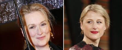 La actriz Meryl Streep guarda un gran parecido físico con sus cuatro hijas, aunque con quien más rasgos tiene en común es con Mamie Gumer, la mayor de ellas, que ha seguido sus pasos en la industria del cine.