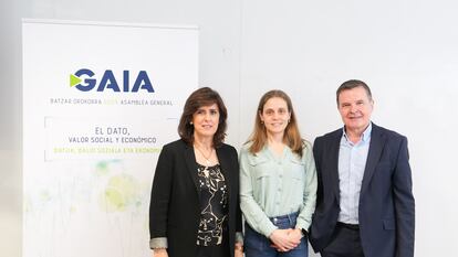 Elena Zárraga, Eli Pombo y Tomás Iriondo de Gaia.