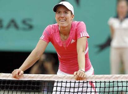 Justine Henin, durante la final de Roland Garros.