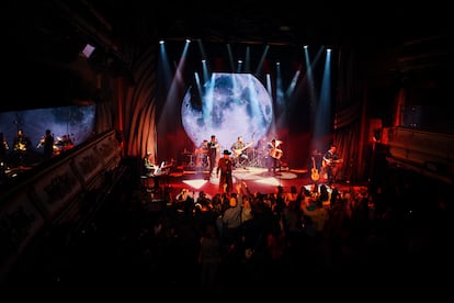 Christian Nodal during his performance in the Joy Eslava Hall in Madrid this February.