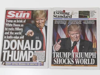 Las portadas de los brit&aacute;nicos The Sun, The Times y The Evening Standard.