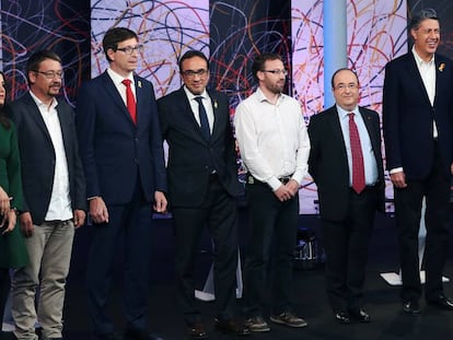 Los candidatos del 21-D, esta noche antes del debate de La Sexta.