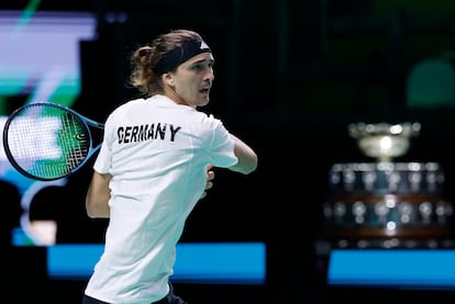 Zverev, en un instante del partido del jueves contra Cerúndolo.
