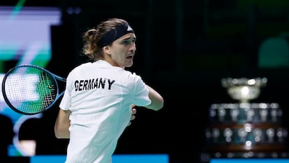 Zverev, en un instante del partido del jueves contra Cerúndolo.
