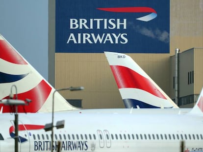 Aviones de British Airways en el aeropuerto de Heathrow. 