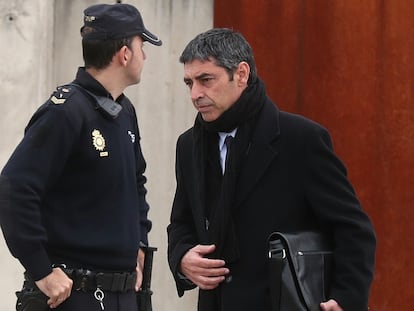 Josep Lluís Trapero, a su llegada a la Audiencia Nacional, en enero pasado.