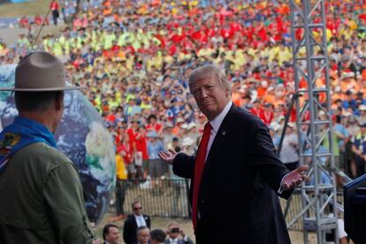 El presidente Donald Trump, durante el acto.