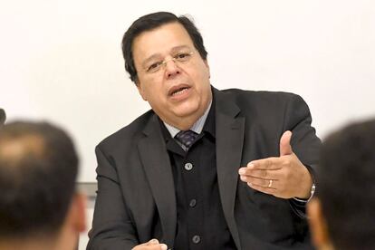 Francisco Galindo Vélez, embajador del El Salvador en Colombia, en un acto en 2019.