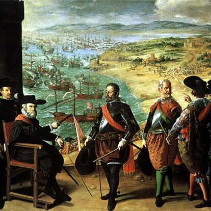 'Defensa de Cádiz contra los ingleses' (1633), óleo de Francisco de Zurbarán expuesto actualmente en la muestra 'El palacio del rey Planeta', en el Museo del Prado.
