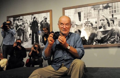 El fotógrafo Peter Lindbergh, en una imagen tomada en Berlín durante una rueda de prensa en septiembre de 2018.