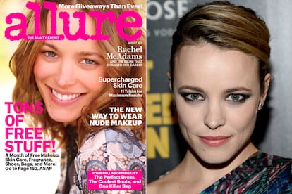 En el número de Allure del pasado mes agosto pudimos ver a una Rachel McAdams con la cara lavada y presumiedo de belleza natural.