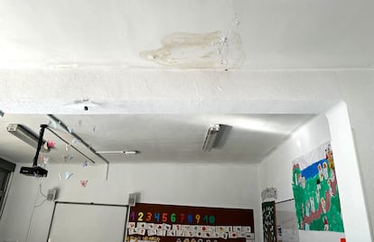 Uno de los colegios en mal estado de la Comunidad de Madrid, en una imagen cedica por Grupo Municipal Socialista.