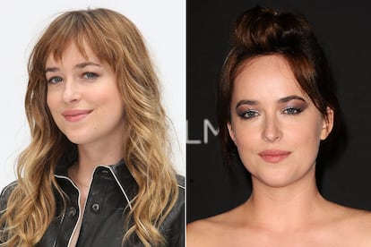 A veces son las exigencias del guion las que determinan un cambio de imagen. Dakota Johnson se suma al club de las morenas para interpretar a Anastasia Steele en Cincuenta sombras de Grey.