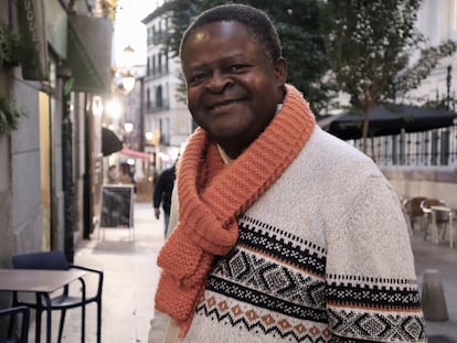El escritor Boniface Ofogo, fotografiado en Madrid el pasado 21 de noviembre.