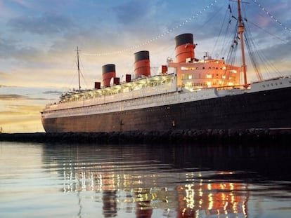 El &#039;Queen Mary&#039;, uno de los transatl&aacute;nticos legendarios que aparecen en la exposici&oacute;n del Victoria  &amp; Albert Museum de Londres..