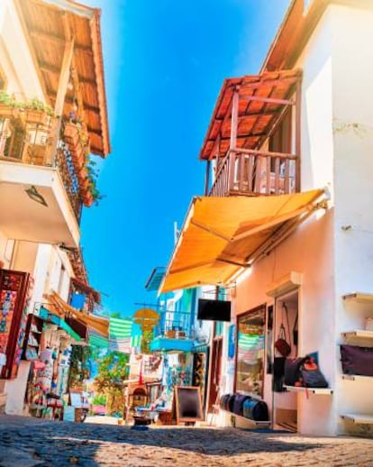 Una calle en la localidad turca de Kalkan.