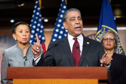 Adriano Espaillat en el Capitolio de los EE UU, el 14 de enero.