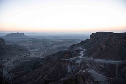 Vistas sobre las montañas de la céntrica provincia yemení de Shabwa.