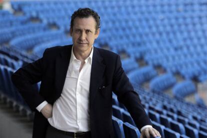 Jorge Valdano, ayer en el Bernabéu