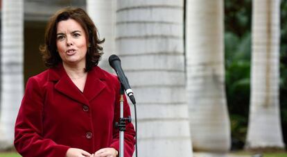La vicepresidenta del Gobierno, Soraya Sáenz de Santamaría