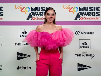 Chenoa posaba para el 'photocall' de los 40 Music Awards, el 3 de noviembre, en Madrid.