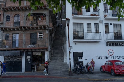 El empinado callejón que lleva a la casa de la presunta secuestradora.