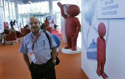 Miguel Gutiérrez, presidente del comité organizador del Congreso Nacional de Psiquiatría de Bilbao, fotografiado en el Palacio Euskalduna.