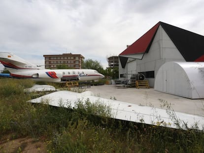 Hangar en el campus de Fuenlabrada de la Universidad Rey Juan Carlos.