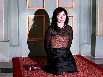 La cantante islandesa Björk, ayer, en Barcelona.