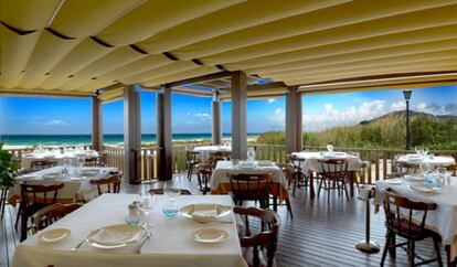 Comedor del restaurante Antonio, en Zahara de los Atunes (Cádiz).