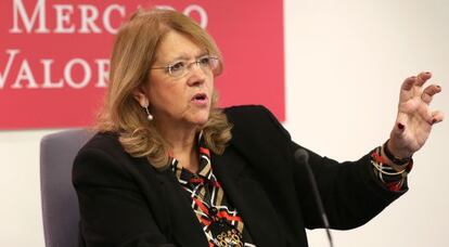La presidenta de la Comisión Nacional del Mercado de Valores, Elvira Rodríguez.