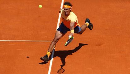 Nadal, durante el partido contra Bedene.