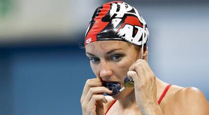 Katinka Hosszu, durante un entrenamiento en Rio.