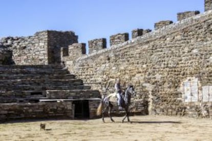 Interior de la fortificación portuguesa de Monsaraz.