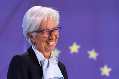 FILE PHOTO: European Central Bank (ECB) president Christine Lagarde reacts during a press conference following the Governing Council's monetary policy meeting, in Frankfurt, Germany April 11, 2024. REUTERS/Kai Pfaffenbach/File Photo