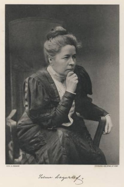 La escritora sueca Selma Lagerl&ouml;f, en 1909, cuando recibi&oacute; el Premio Nobel de Literatura. 