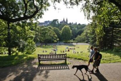 El parque de Kelvin Grove, en Glasgow, Escocia.