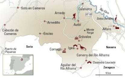 Mapa de La Rioja Baja.