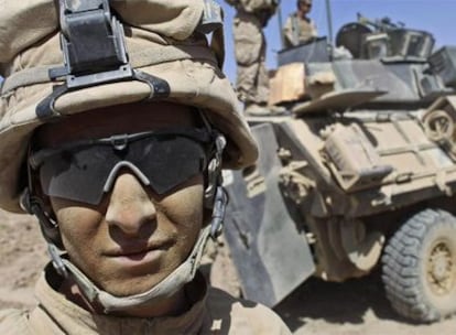 Un soldado estadounidense, después de  patrullar en la provincia sureña de Helmand.