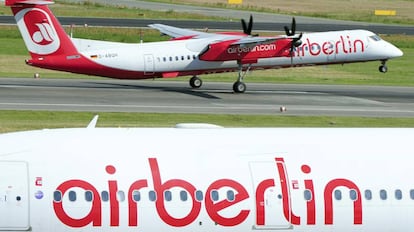 Aviones de Air Berlin en el aeropuerto de Berlin-Tegel