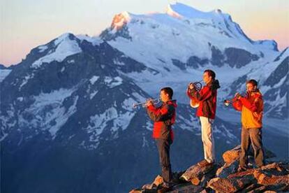 Jóvenes músicos del Festival de Verbier, el pasado mes de julio.