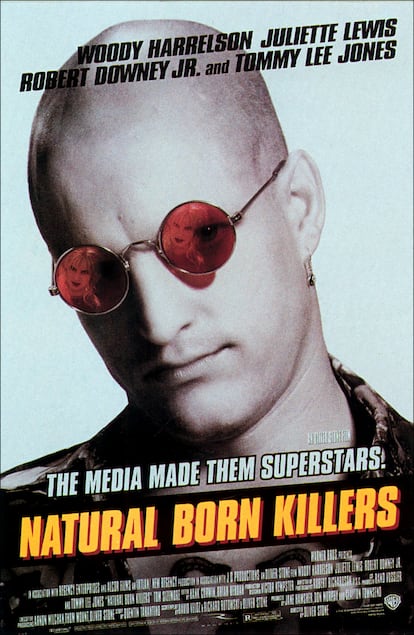 The original promotional poster for 'Natural Born Killers,' directed by Oliver Stone.